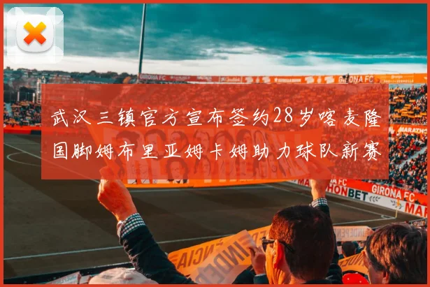 武汉三镇官方宣布签约28岁喀麦隆国脚姆布里亚姆卡姆助力球队新赛季